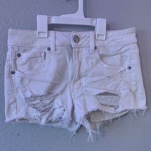 white denim shorts